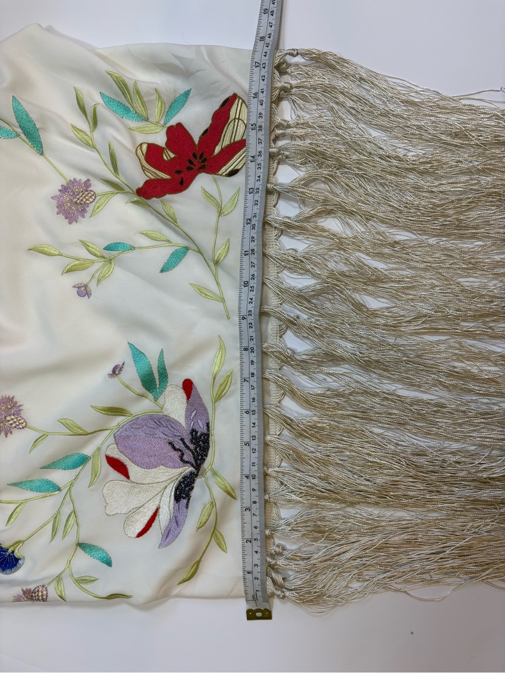 Forte Forte Embroidered Fringe Wrap Top | Ivory | Size 2 | Italian Luxury - Picture 13 of 16